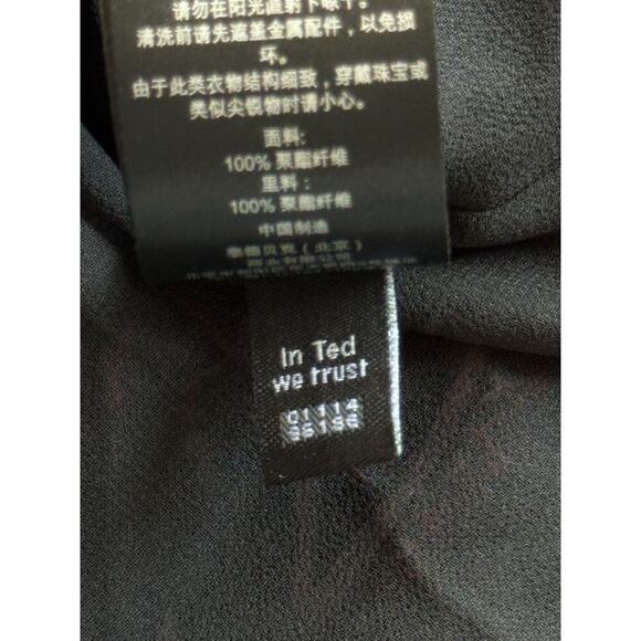 Ted Baker Colour by Numbers Limeri V-Neck Printed Midi Dress Size 4 - Picture 10 of 11